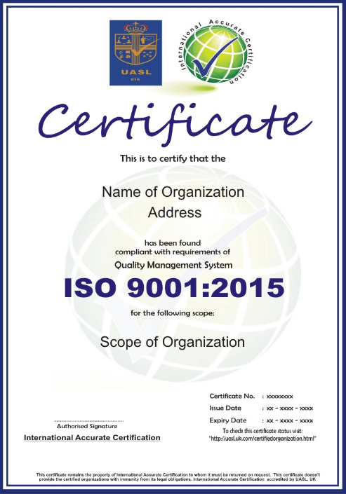 ISO Certification